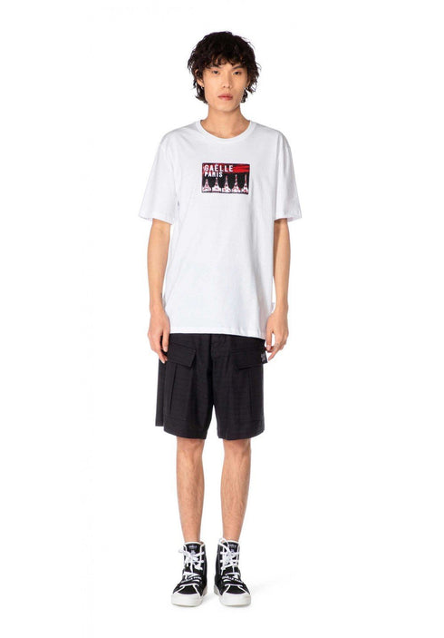 T-Shirt Uomo GBU3715 con stampa frontale Bianco GAELLE PARIS- Francavilla Moda